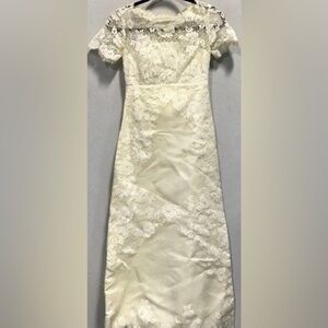 Vintage Ivory White Lace Wedding Dress - Size 9 XS ILGWU Union Made